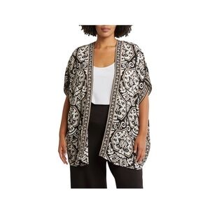Max Studio Crepe Ruana Open Front Kimono NWT Size S